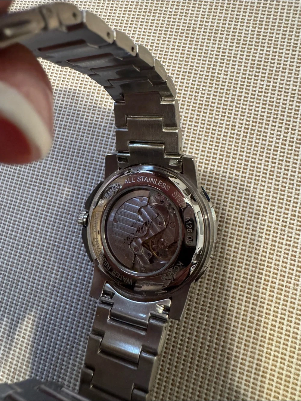 Kenneth Cole Silver and gunmetal Multi-Function Men's Bracelet Watch